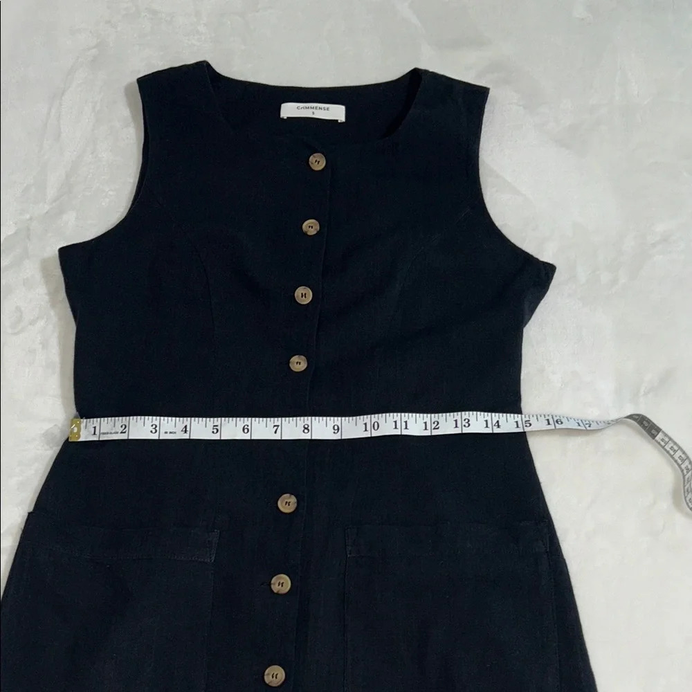 Commense Black Sleeveless Button Mini Dress - Picture 7 of 8